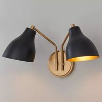 Brass / Black Yamilet Sconce - Dome Shades