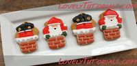 Santa in chimney cookies step by step