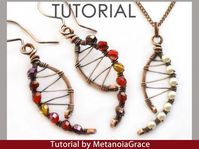 This listing is for an INSTANT DOWNLOAD DIGITAL FILE - PDF only. The CURVED EARRINGS AND PENDANT tutorial can be used for making earrings or pendant. It is a simple yet very elegant design - it involves wire hammering and wire wrapping. Earrings presented in this tutorial were made with oxidized