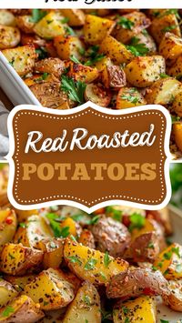 Crispy Oven Roasted Red Potatoes 	•	These Crispy Oven Roasted Red Potatoes with garlic are the perfect side dish! Easy to make and delicious, they’re sure to be a hit.