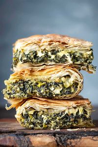 Easy Greek Spinach Pie (Traditional Spanakopita) - The Hungry Bites