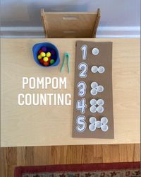 Montessori Dads Way on Instagram: “Pompom Counting This was an activity I set up back when Bubby was about 20 months old. He was not a fan instead threw all the pompoms on…”