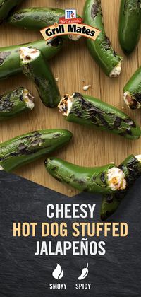 Ditch the bun -- this appetizer takes smoky, cheesy hot dog flavor and packs it into spicy jalapenos. Simply load each pepper with a mixture of creamy cheese and McCormick Grill Mates Montreal Steak Beef Franks and turn your next barbecue up a notch.