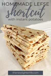 Shortcut Homemade Lefse with Instant Potatoes