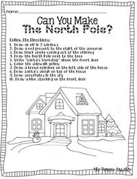 Christmas Follow The Directions Worksheet