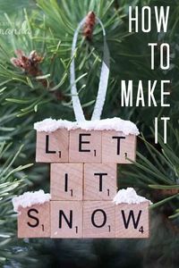 Let It Snow Scrabble Tile Ornament