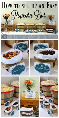 How to Set up a popcorn bar!!