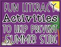 Fun literacy activities to help prevent summer slide that involve STEM and various types of technology.