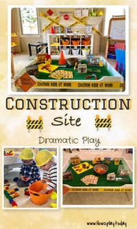 How to “build” a Construction Site for your playroom, classroom, etc. Play is powerful!  Learning through play creates meaningful learning opportunities.  – How2Play.Today