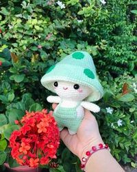 Crochet Mushroom Doll Amigurumi Handmade Mushroom Stuffed | Etsy