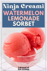 Learn how easy it is to transform fresh watermelon into a delicious Ninja Creami sorbet! The recipe is super simple and requires just three ingredients. Lemon brightens the flavor and makes this one of the best frozen treats for summer.