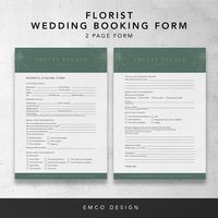 Hey there gorgeous florist owner!  Have you been looking for a wedding order form that both looks awesome and is easy to use? The Pretty Petals wedding order template comes with all the important questions you need to ask the couple planning their special day. It comes in a feminine layout that looks chic and professional.  This wedding order form design is super easy to update and edit. All the text and colours are editable so you can change to make your own and suit your business. Or leave as