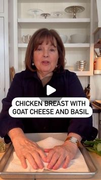 Gluten Free | Low Sugar Diet 🌎 on Instagram: "Chicken breast with Goat Cheese and Basil
Credit 🎥: @inagarten 

Ingredients:
6 boneless chicken breasts, skin on
8 to 10 ounces garlic-and-herb goat cheese, such as Montrachet
6 large fresh basil leaves
Good olive oil
Kosher salt and freshly ground black pepper
Preheat the oven to 375 degrees.

Place the chicken breasts on a sheet pan. Loosen the skin from the meat with your fingers, leaving one side attached. Cut the goat cheese into 1/2-inch- thick slices and place 1 or 2 slices plus a large basil leaf under the skin of each chicken breast. Pull the skin over as much of the meat as possible so the chicken won’t dry out. With your fingers, rub each piece with olive oil, and sprinkle them very generously with salt and pepper.

Bake the chick