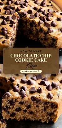 This Chocolate Chip Cookie Cake is a thick, chewy, and buttery cookie baked into a soft, cake-like dessert! Perfect for birthdays, celebrations, or anytime you need a sweet treat. It’s easy to make with simple ingredients and can be customized with frosting and sprinkles for a festive touch.  #HealthyHomemadeRecipes #bakingrecipes #dessertideas #easycookiedesserts