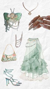 #mermaidcore #mermaid #aesthetic #hautecouture #highfashion #halloween #costume #halloweencostume #seafoamgreen #seafoam #fits #teal #aquamarine #pearls #bodychains #shells