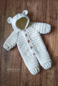 Snowbear Onsie Crochet pattern by BabyCrochetDesigns