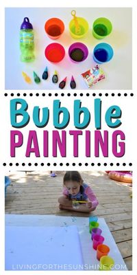 Bubble Painting: An Outdoor Art Activity - The Play Based Mom