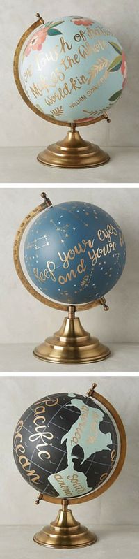 Gorgeous hand painted globes