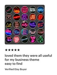 ⭐️⭐️⭐️⭐️⭐️ 25 Neon Icons for Instagram Highlights // IG Highlight Covers to pin Stories on profile