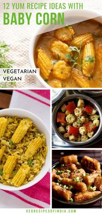 Can't think of a recipe to make with fresh or canned baby corn? Try one of these Indian recipes! They can be added to a stir fry, salad, curry, or side dish and be delicious! Baby corn is so versatile but underrated when it comes to knowing how to cook with it. So don't be afraid! Try these healthy baby corn recipes today! #vegan #vegetarian #healthy #Indianfood #authentic