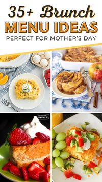 35+ Brunch Menu Ideas that are perfect for Mother's Day, holidays, or any weekend get-together. Who doesn’t love a little bit of breakfast and lunch pulled together into one gorgeous brunch? Whether you’re making a huge holiday spread or a more intimate meal, we have you covered with over 35 brunch buffet ideas for any gathering.