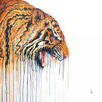 Robert Oxley Tiger artwork to hang in the dining area.  Neon pop of colour to be added to the colour palette