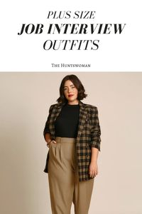 interview outfits plus size! This blog post has 7+ plus size interview outfit ideas for the job interview! Featuring plus size business suits, plus size blazers and plus size business casual.