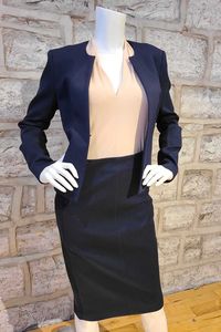 Collarless Blazer Navy or Black – chrisjameskingston