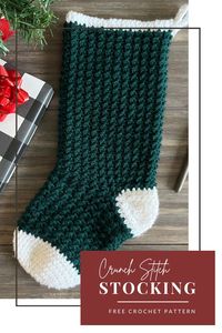 How to Crochet a Classic Christmas Stocking - Crafting for Weeks