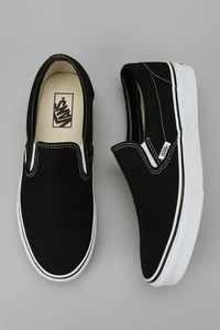 Vans Black/White Classic Canvas Leisure Shoes