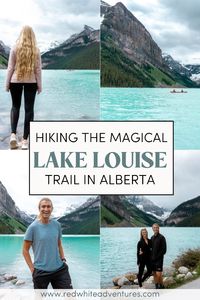 Here's a guide on how you can hike Lake Louise in Alberta Canada. It's one of the most beautiful alpine lakes in the province and country. The Canadian Rockies are one of the most beautiful places in Canada to visit and Lake Louise is just one of the many reasons why we recommend exploring Alberta.