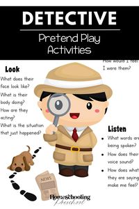 Detective Pretend Play Activities - Homeschooling Preschool