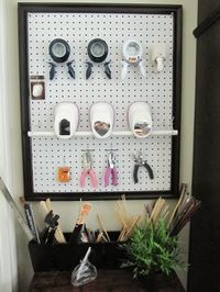 Framed peg board