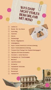 Checkliste Urlaub mit Hund. Was muss unbedingt mit.