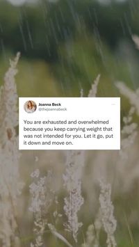 Joanna Beck on Instagram: "Stop carrying it all! Not everything is your burden. #lifecoach #businesscoach #truthseeker #mentor #motivation"