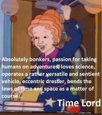 Miss Frizzle from the Magic school bus