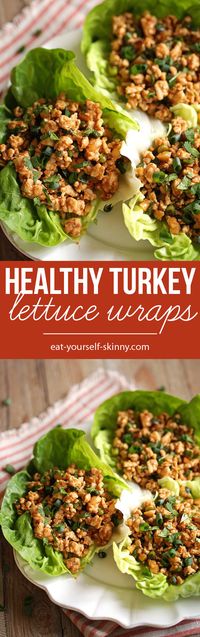 Healthy Turkey Lettuce Wraps - Eat Yourself Skinny