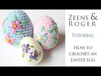 How to Crochet a Decorative Easter Egg. A Zeens and Roger Tutorial. - YouTube