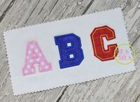 Varsity Applique Alphabet | Machine Embroidery Designs by JuJu