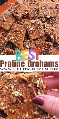 My mom's vintage praline grahams recipe is a great treat perfect for any time of year but especially during the holiday season. via @foodtasticmom