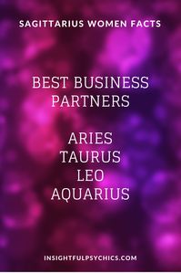 sagittarius woman facts - Best  business partners