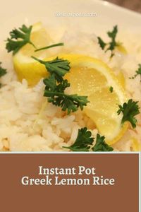 INSTANT POT GREEK LEMON RICE