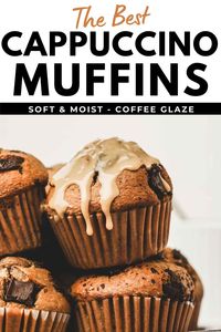 Indulge in the ultimate breakfast luxury with these soft, moist, and fluffy Cappuccino Muffins, brimming with chocolate chips and crowned with a sumptuous coffee glaze. Each bite offers a comforting embrace of rich, creamy flavors that turn a simple morning into a moment of gourmet bliss. This easy recipe delivers a perfect fusion of coffee's boldness and chocolate's sweetness, ensuring your day starts with a delightful, cloud-like treat that's impossible to resist.