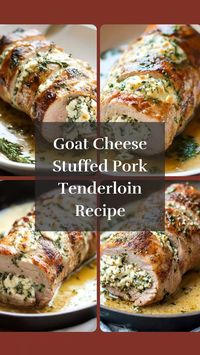 Enjoy a gourmet goat cheese stuffed pork tenderloin recipe—tender pork filled with creamy goat cheese and herbs for an elegant, flavorful dish.