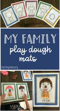 My Family - Play Dough Mats