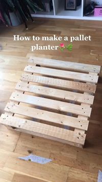 How to make a pallet planter🌷🌿 • Repost:- bishedd • Music:- Holiday - KSI