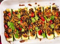 Mexican Zucchini Burrito Boats