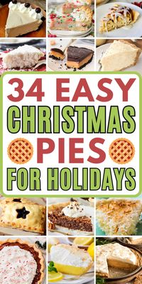 Get into the holiday spirit with these 34 easy Christmas pies! From classic fruit pies to decadent chocolate and creamy custards, these holiday pie recipes are perfect for any celebration. Whether you’re hosting a festive dinner or looking for a sweet treat to share, these simple yet scrumptious pies will delight your guests. Easy to make and irresistibly tasty, these recipes will become your go-to holiday desserts.