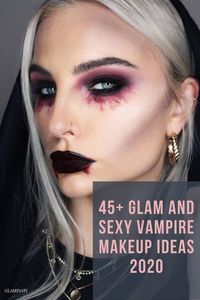 Glam and scary vampire makeup are here! Find your favorite option for Halloween vampire makeup idea with Glaminati.com! #glaminati #vampire #vampiremakeup #halloweenmakeup #halloweenmakeupidea #scarymakeup #creepymakeup #spookymakeup #halloween