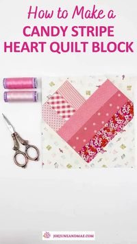 How to Make a Candy Stripe Heart Quilt Block . How about making a sweet little something for your loved one? Pillowcases, pot holders, table runners you name it. These cute patterns offer tons of possibilities. Grab this pattern now!